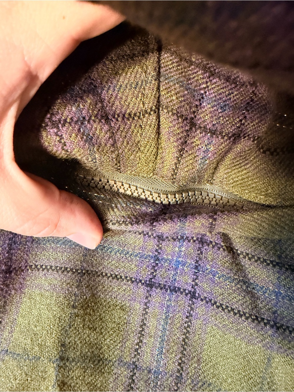 Y2K Jou Jou Wool Blend Plaid Bomber w/ Removable Faux Fur Hood - Picture 7 of 7